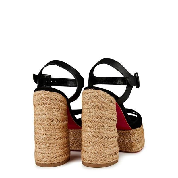 Christian Louboutin Super Calakala 130mm Espadrille Sandals Size US 7 / IT 37 - 5 Thumbnail