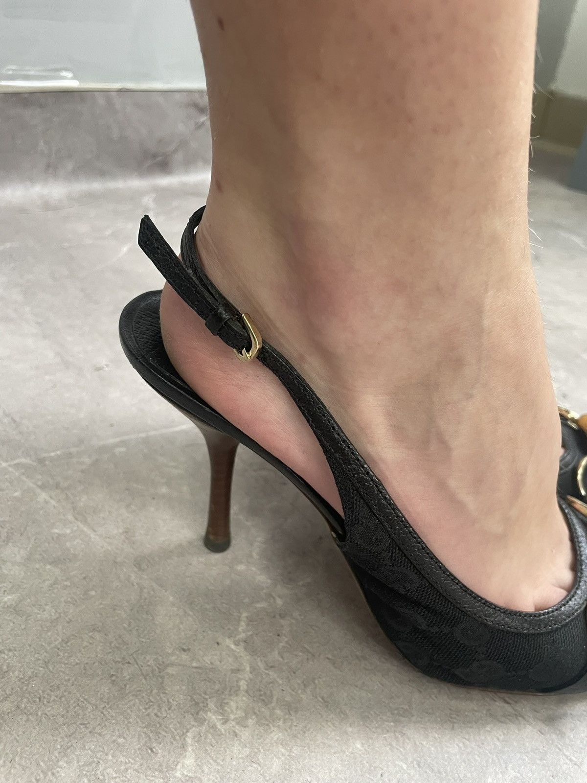 Gucci Rare monogram heel leather Gucci sneakers summer 37 size Size US 7 / IT 37 - 6 Thumbnail