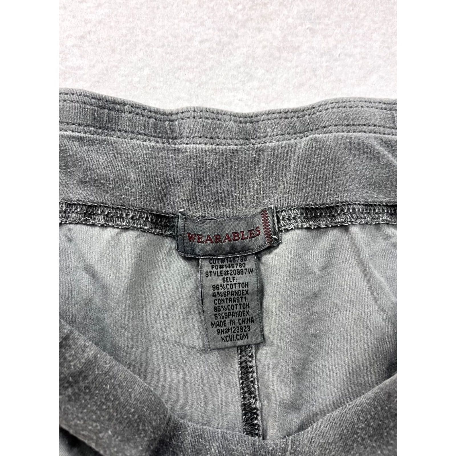 Vintage Wearables Mens L Gray Cotton Spandex Ruched Panel Pants Size L Size 36" / US 14 / IT 50 - 3 Thumbnail