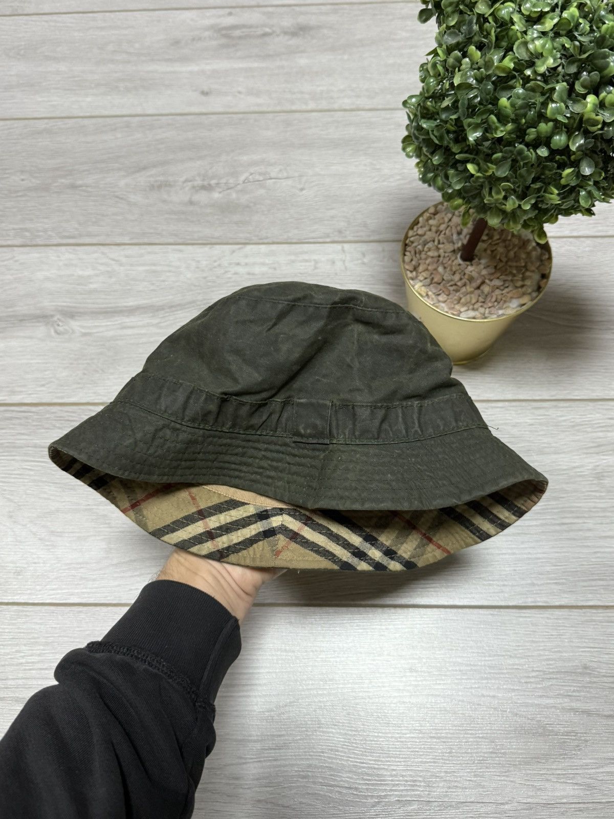 Burberry Prorsum Burberry wax nova check bucket hat Size ONE SIZE - 1 Thumbnail