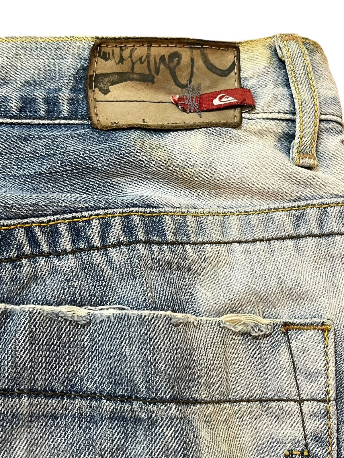 Quiksilver Vintage Quik Jean By Quiksilver Acid Wash Loose Denim Size US 31 - 10 Thumbnail