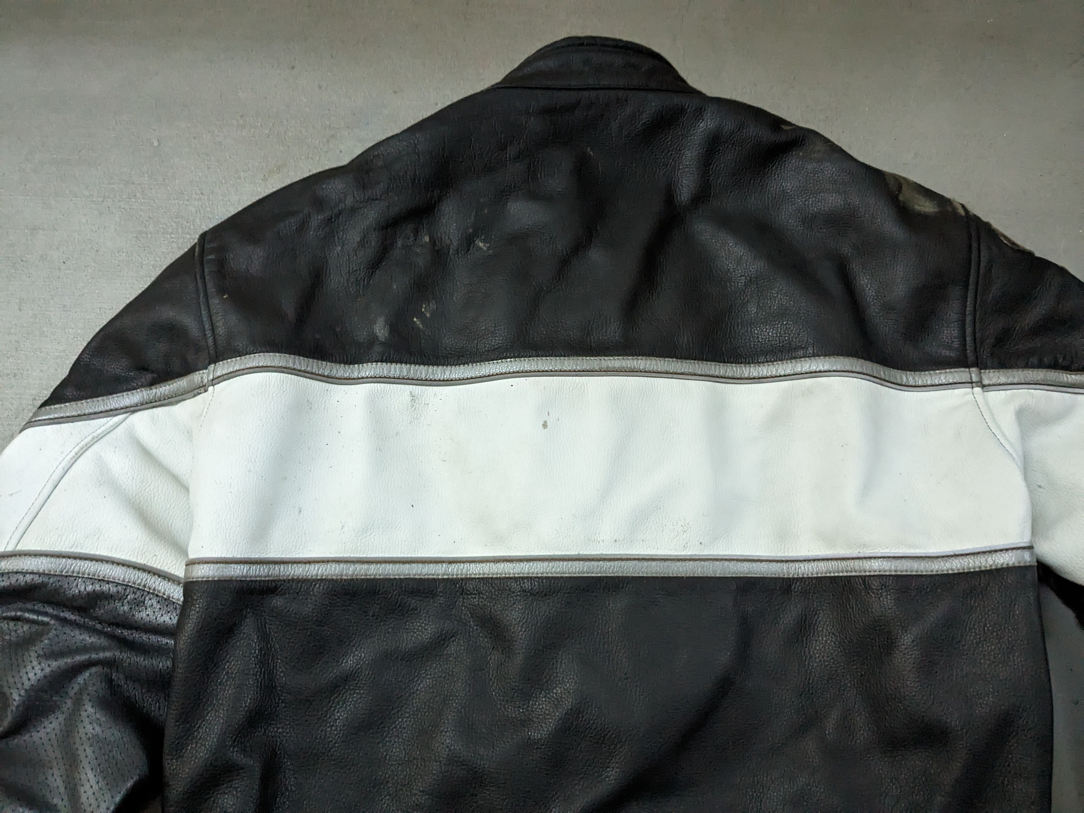 Genuine Leather Vintage Motorcycle Leather Biker Jacket Black White Y2K Size US L / EU 52-54 / 3 - 18 Thumbnail