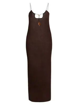 16Arlington o1mle1125 Solaria Midi Dress in Brown Size XL / US 12-14 / IT 48-50 - 1 Preview