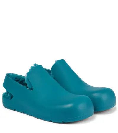 Bottega Veneta o1n1vont1224 Puddle Mules in Blue Size US 4 / IT 34 - 2 Thumbnail