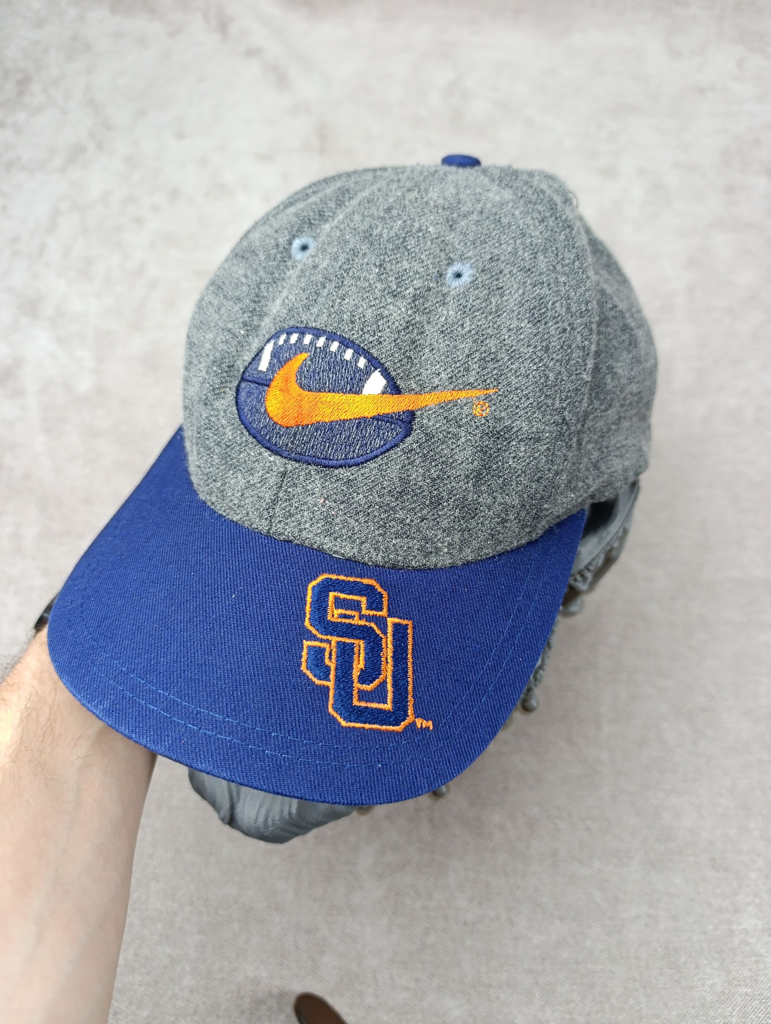 Nike Vintage 90s Jahre Nike Syracuse Team Sport SELTEN wool cap Size ONE SIZE - 4 Thumbnail