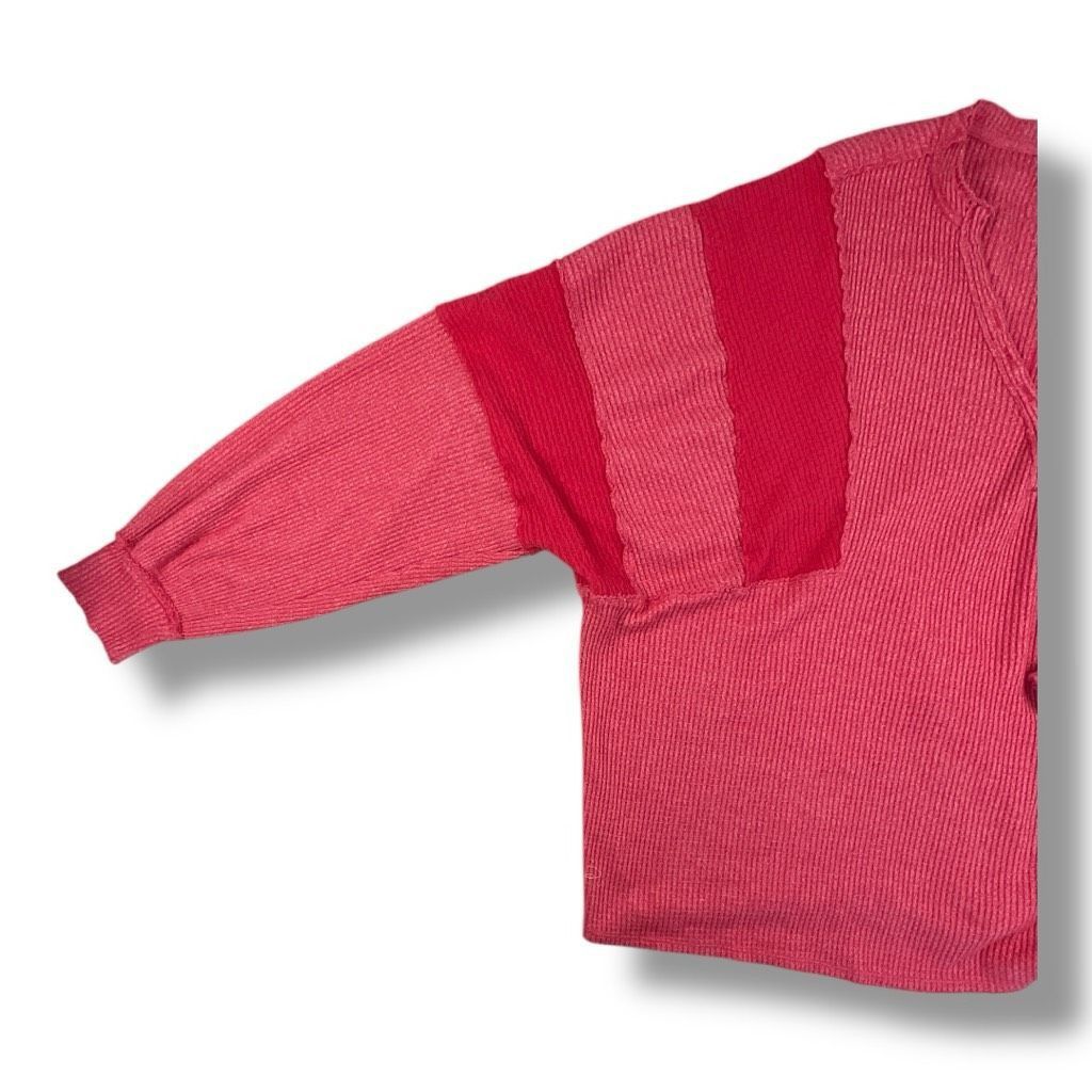 Free People We The Free Callisto Henley Thermal Distressed Oversized Boh Size M / US 6-8 / IT 42-44 - 7 Thumbnail