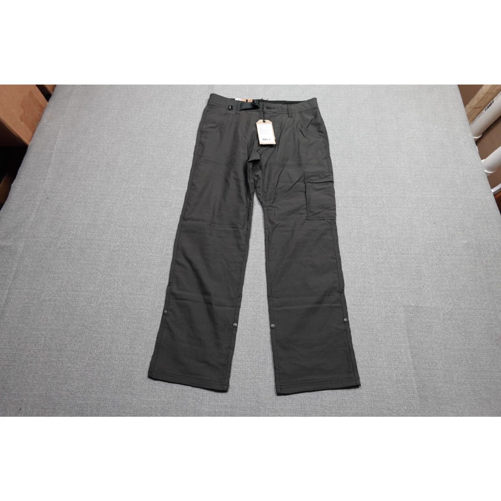 Prana PrAna Stretch Zion Pant II Mens 31x30 Gray Water Resistant Hiking Pants NWT Shorts? Size US 31 - 3 Thumbnail