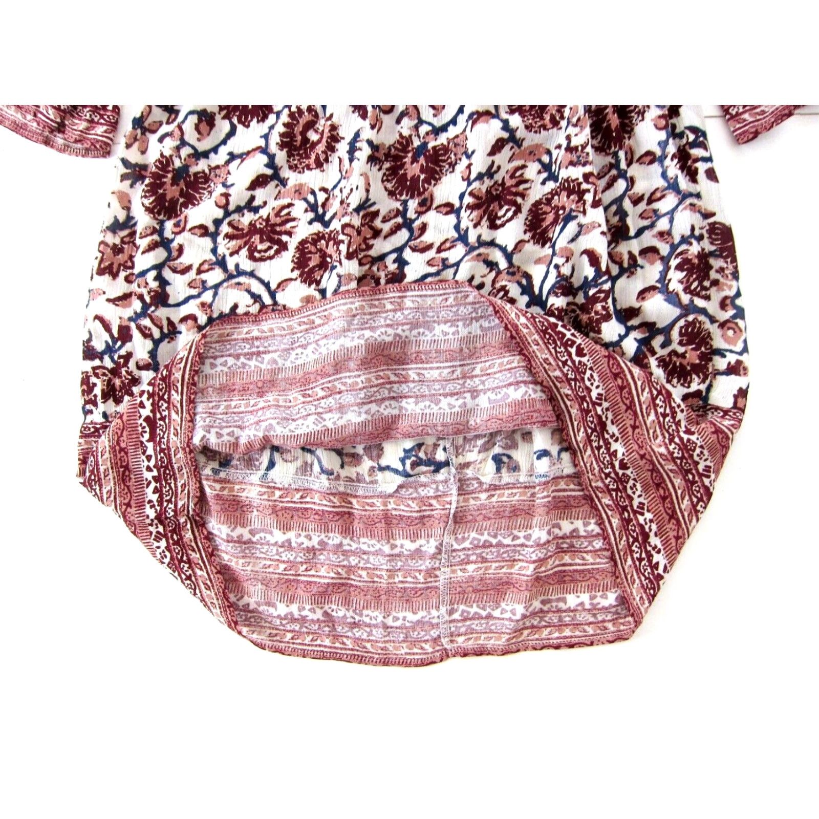 Vintage Style & Co 100% Rayon Pink Blue Red Floral 3/4 Sleeve Tunic Smock Dress Small Size S / US 4 / IT 40 - 7 Thumbnail