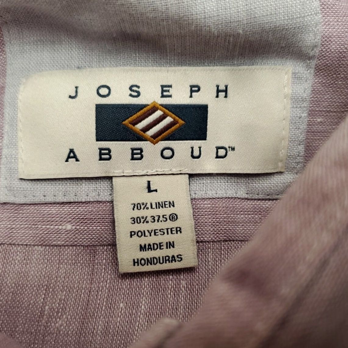 Joseph Abboud Joseph Abboud Shirt Large Purple Linen Blend Long Sleeve Comfort Classic Mens Size US L / EU 52-54 / 3 - 4 Thumbnail