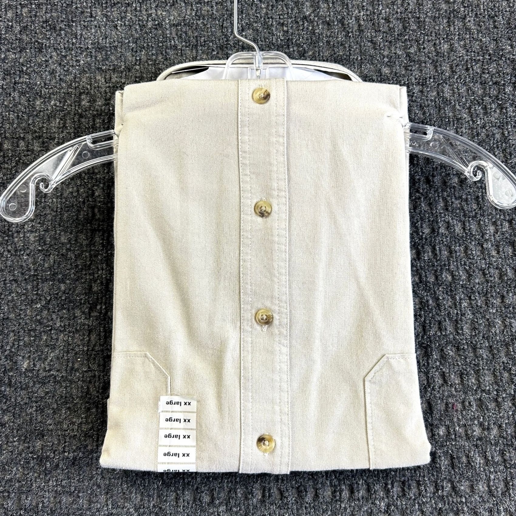 High Sierra VINTAGE High Sierra Button-Down Shirt XXL Beige 100% Cotton NEW Long Sleeve Casual Mens 2XL Beige Western 90s Classic Retro Streetwear - Shirt Size US XXL / EU 58 / 5 - 5 Thumbnail