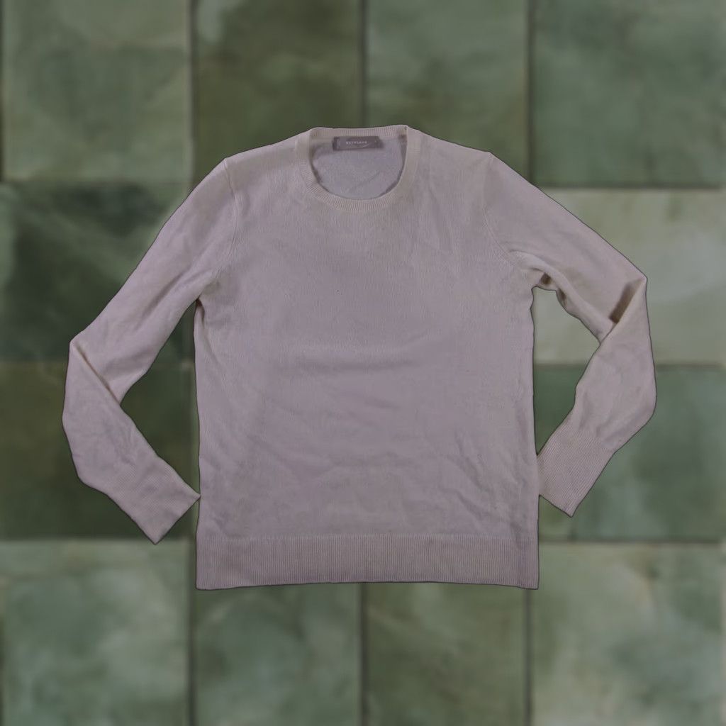 Everlane Everlane Crewneck Sweater Womens S Ivory Cashmere Blend Long Sleeve Pullover Ribbed Hem Casual 90s Theme: Classic Womens (no 90s actually) Size S / US 4 / IT 40 - 1 Thumbnail