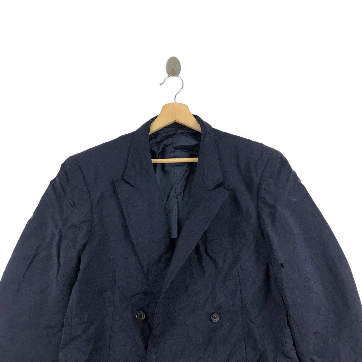Burberry Vtg 90’ BURBERRY LONDON Double Breasted Blazer Lamb Wool Size 46R - 2 Thumbnail