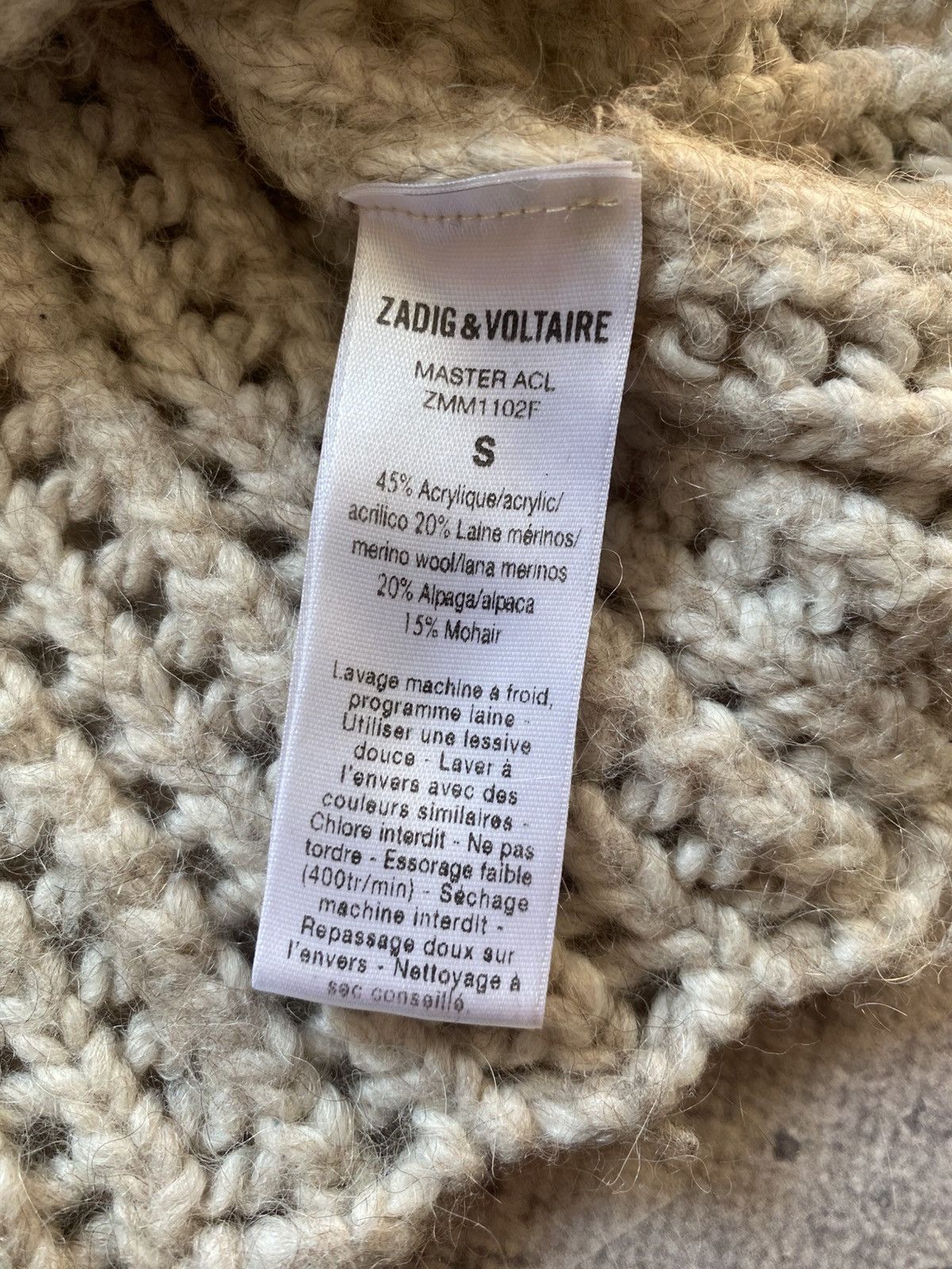 Zadig & Voltaire Zadig & Voltaire Women's Long Sleeve Open Knit Sweater S Size S / US 4 / IT 40 - 9 Thumbnail
