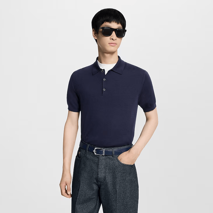 Louis Vuitton Signature Silk-Blend Short-Sleeved Polo Shirt Size US XS / EU 42 / 0 - 2 Thumbnail