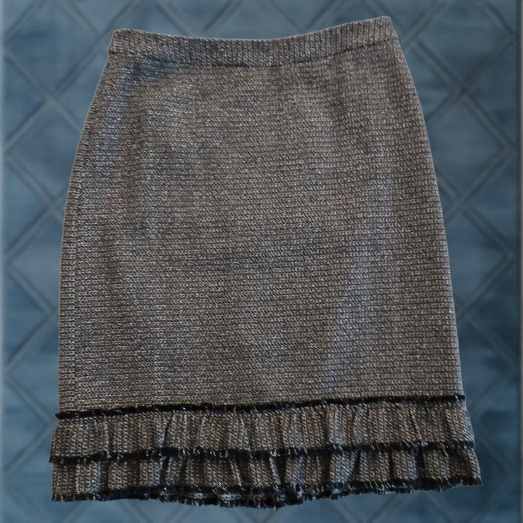 Talbots Talbots Skirt Knee Length Gray Cotton Blend Size 4 Lined Pencil Womens Regular Vintage No Size 27" / US 4 / IT 40 - 1 Thumbnail