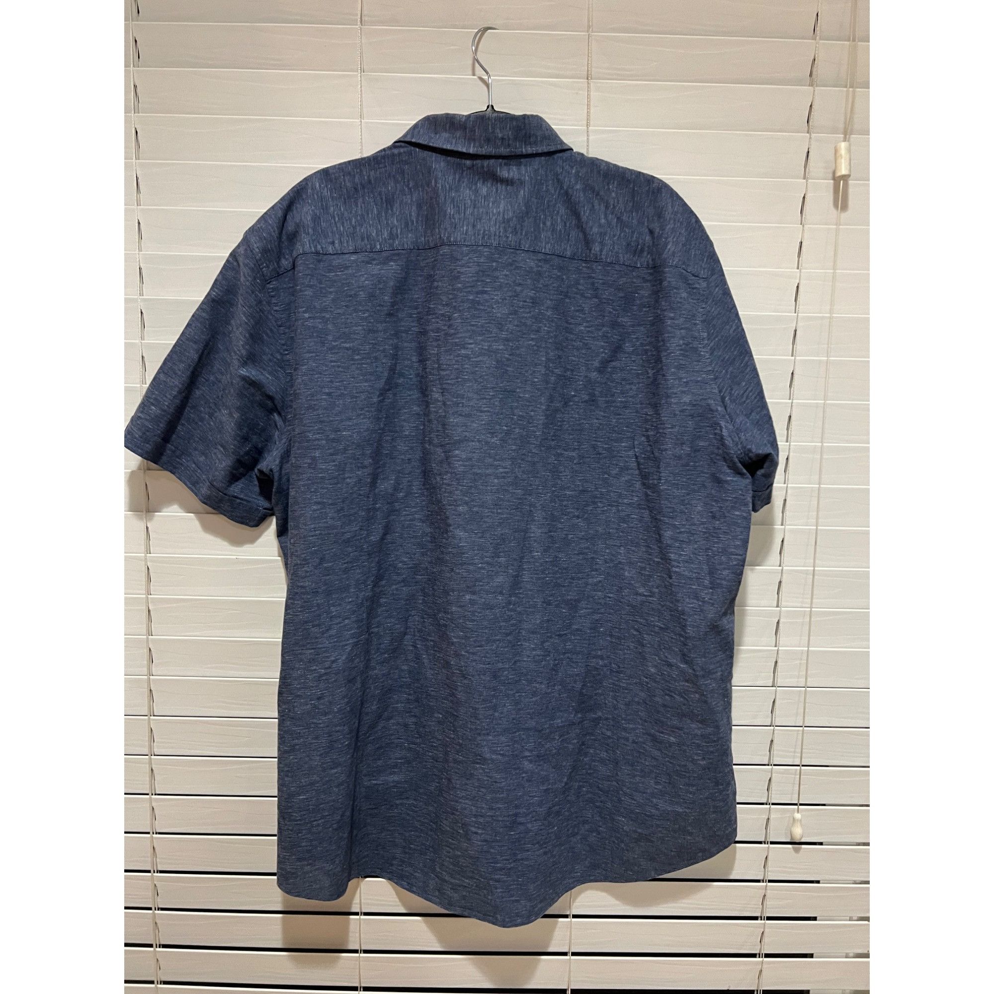 Hugo Boss Hugo Boss Cotton Linen Short Sleeve Button Up Shirt - Size X Size US XXL / EU 58 / 5 - 4 Thumbnail