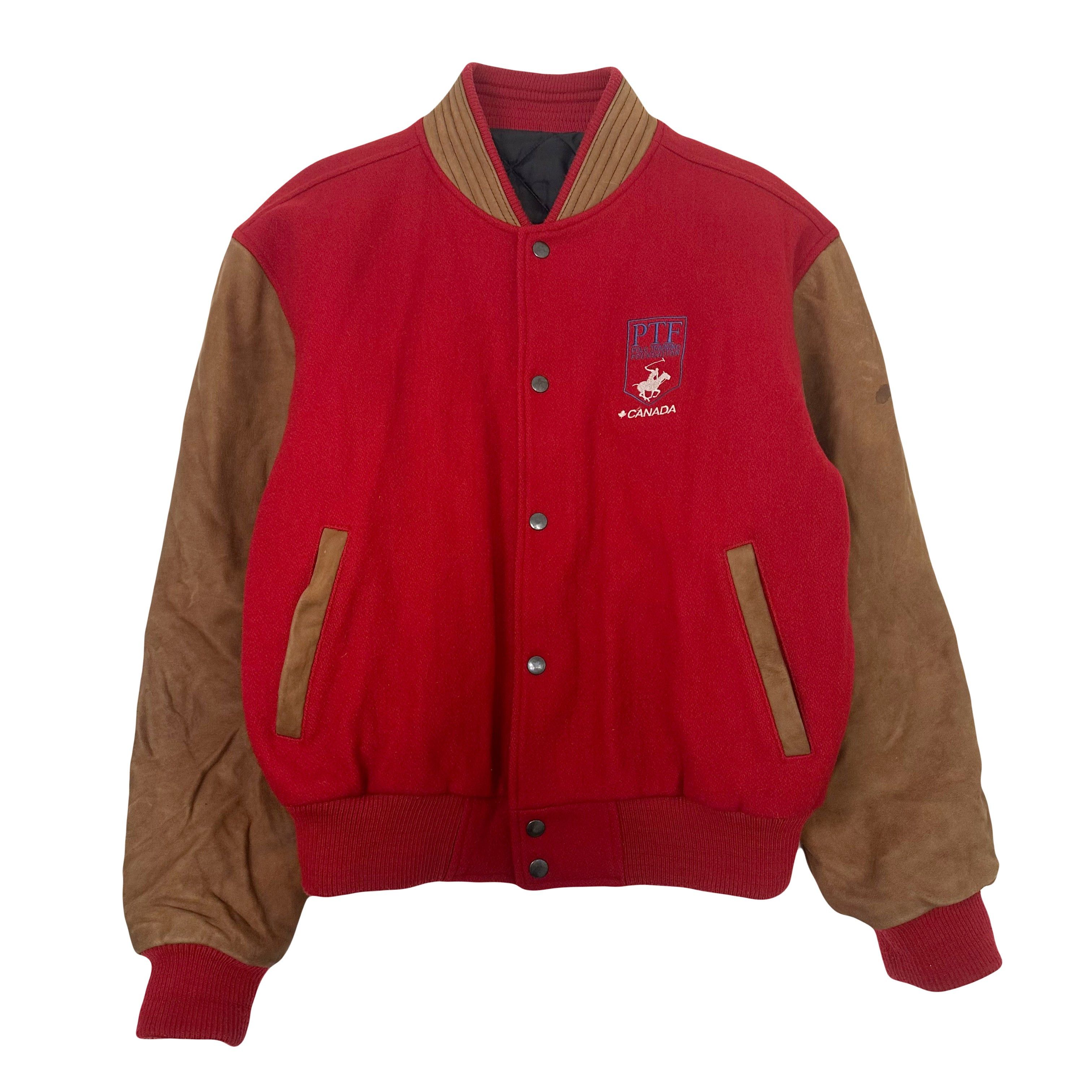 Vintage Vintage Polo Training Canada Varsity Jacket M Size US M / EU 48-50 / 2 - 1 Thumbnail