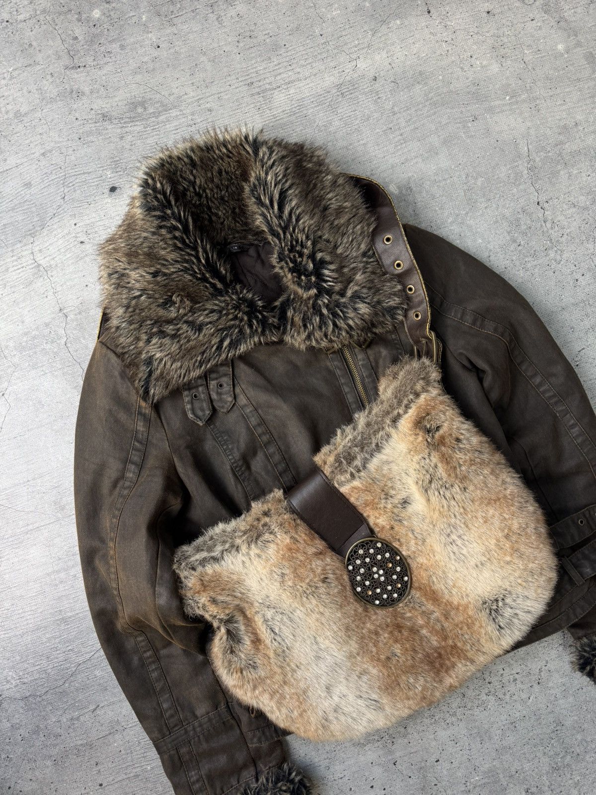 If Six Was Nine Vtg Japan if six was nine Style Fur bag with handles Y2K Size ONE SIZE - 2 Thumbnail
