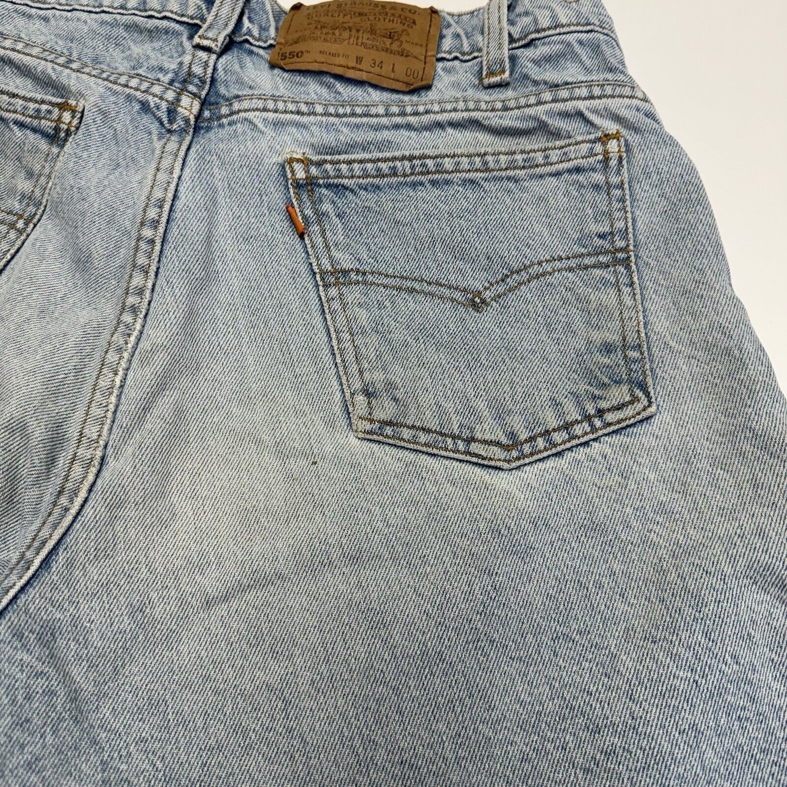 Levi's × Vintage Vintage Levis Orange Tabs Denim Shorts Mens 34 Skate Streetw Size US 34 / EU 50 - 9 Thumbnail