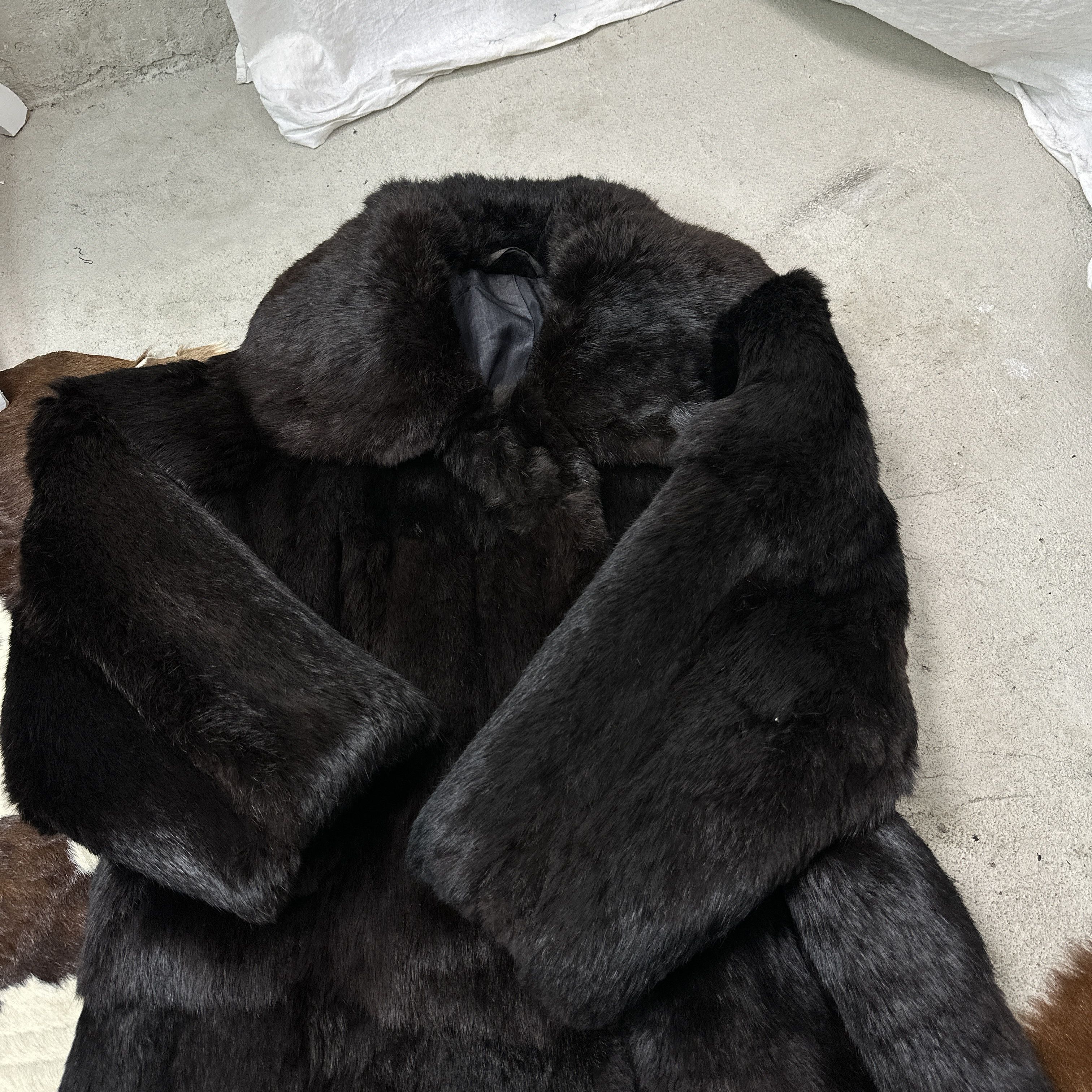 Vintage Vintage Old Money Oversized Chocolate Brown Rabbit Fur 80s Size XL / US 12-14 / IT 48-50 - 9 Thumbnail