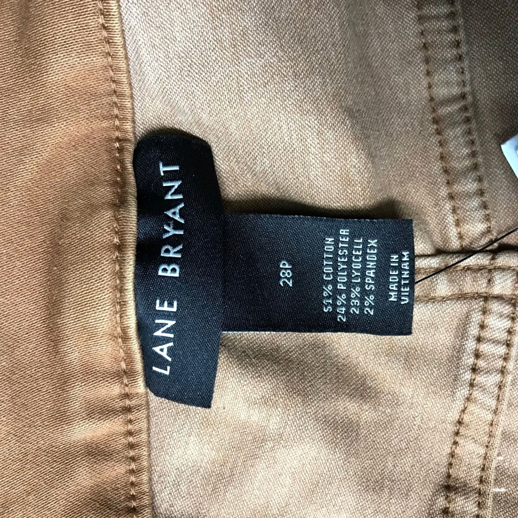 Vintage Lane Bryant Signature Fit Skinny Brown Pants Womens Size 28 Petite Size 28" / US 6 / IT 42 - 7 Thumbnail