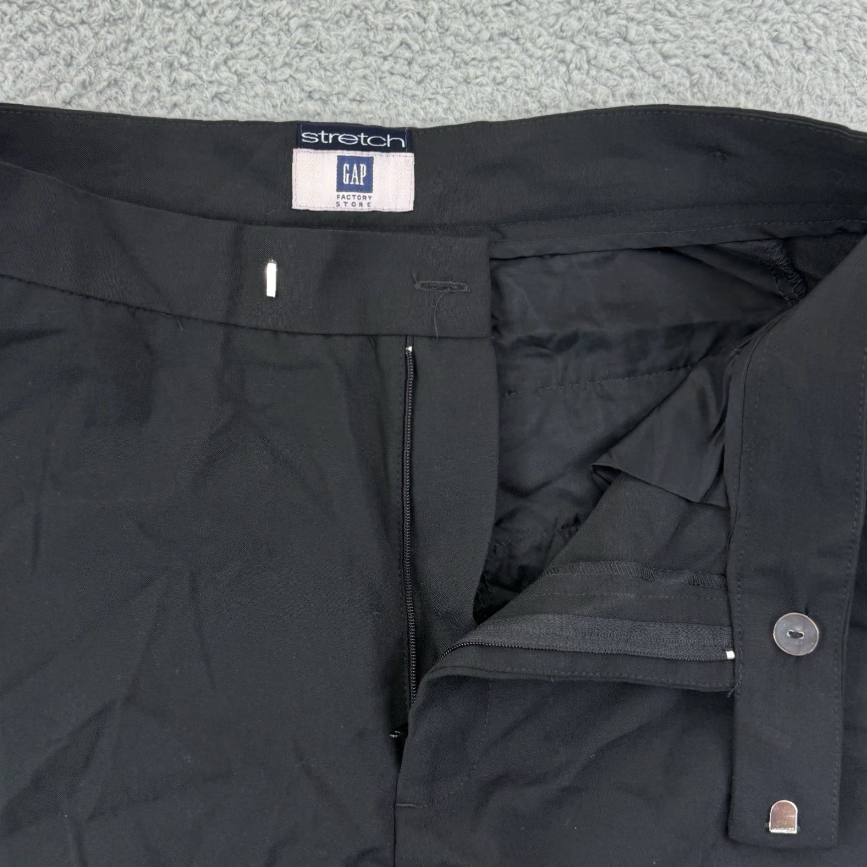 Gap VINTAGE Gap Pants Womens 12 Black Wide-Leg Stretch Wool Blend NWT Casual Dress Pants Size 34" / US 12 / IT 48 - 4 Thumbnail