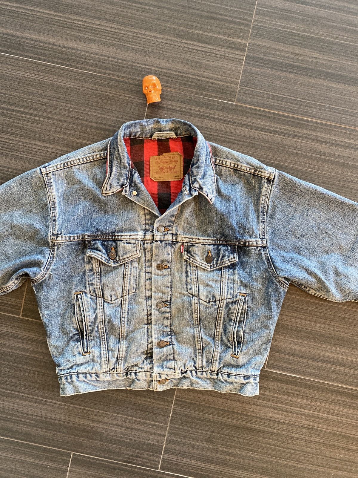 Levi's 90s Levi's denim flannel lined jacket S Size US S / EU 44-46 / 1 - 2 Thumbnail
