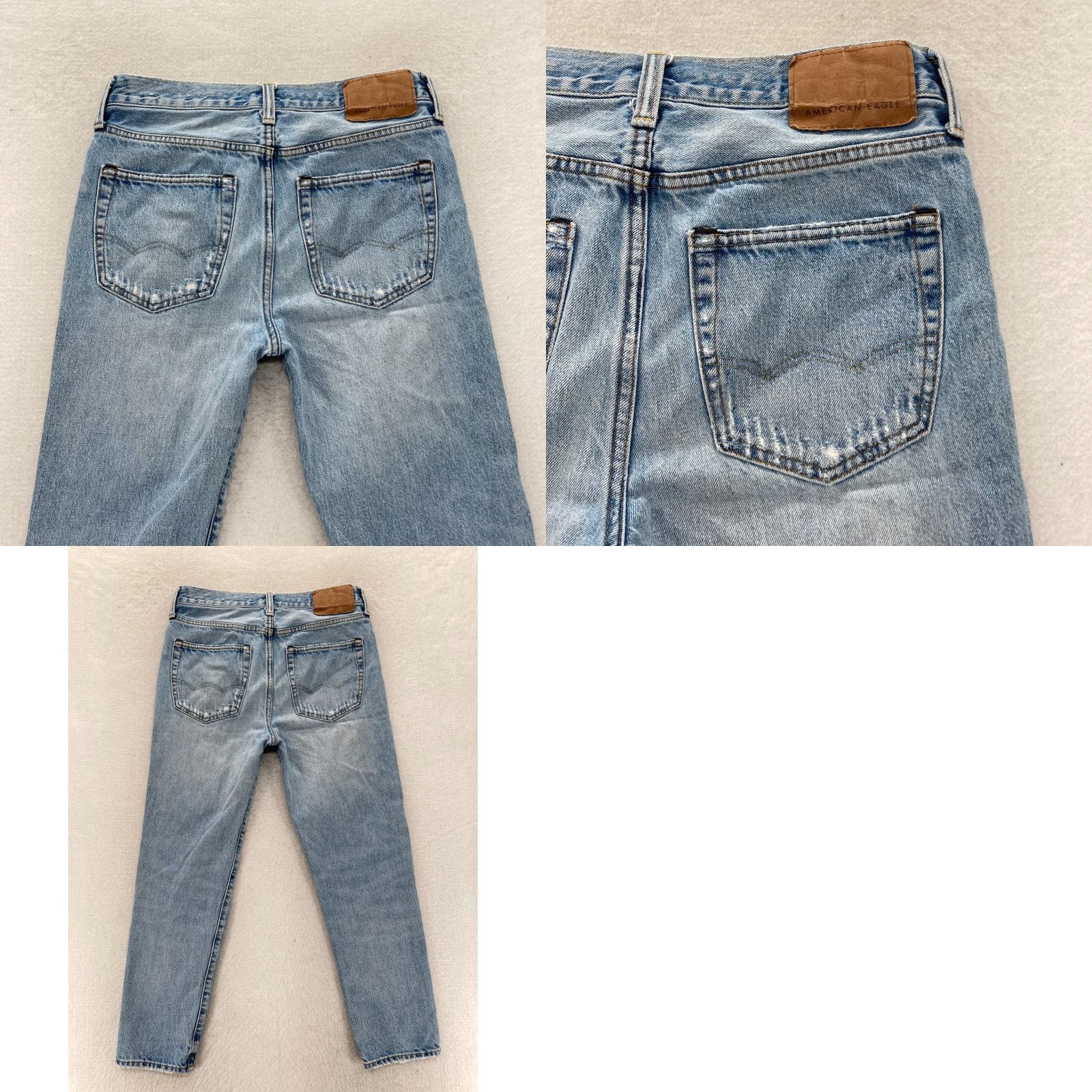 American Eagle Outfitters American Eagle Jeans Mens 28x26 Slim Leg Distressed Medium Wash Blue Denim Pant Size US 28 / EU 44 - 9 Thumbnail
