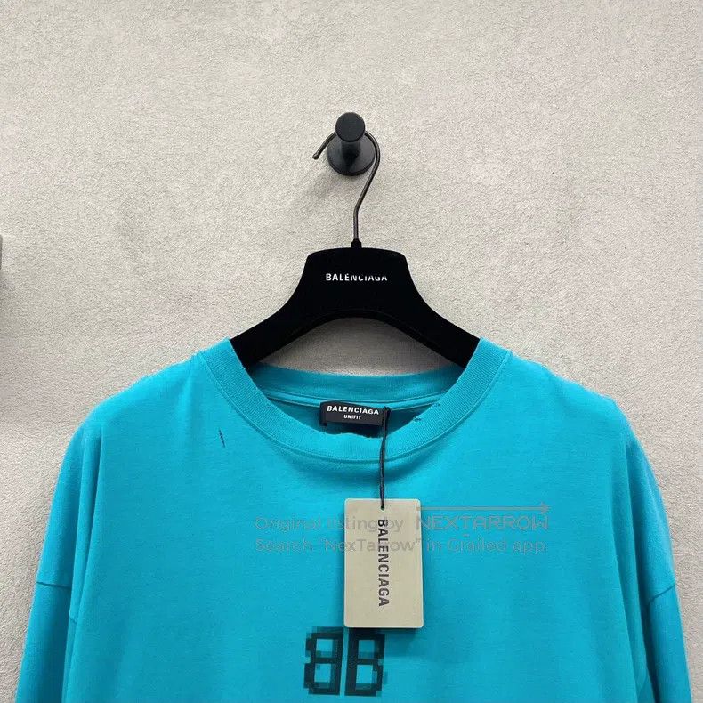 Balenciaga Balenciaga Teal Short Sleeve Size US S / EU 44-46 / 1 - 4 Thumbnail