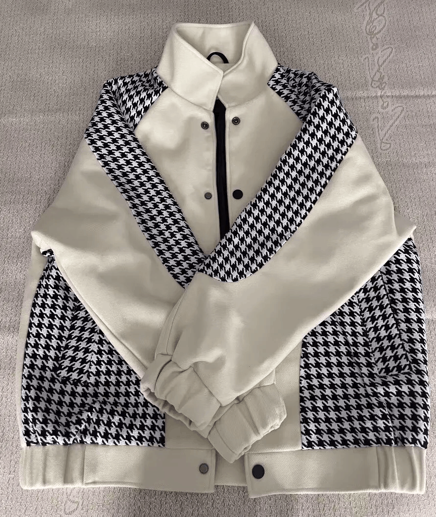 Japanese Brand × Vintage Retro houndstooth patchwork jacket coat Size US M / EU 48-50 / 2 - 4 Thumbnail