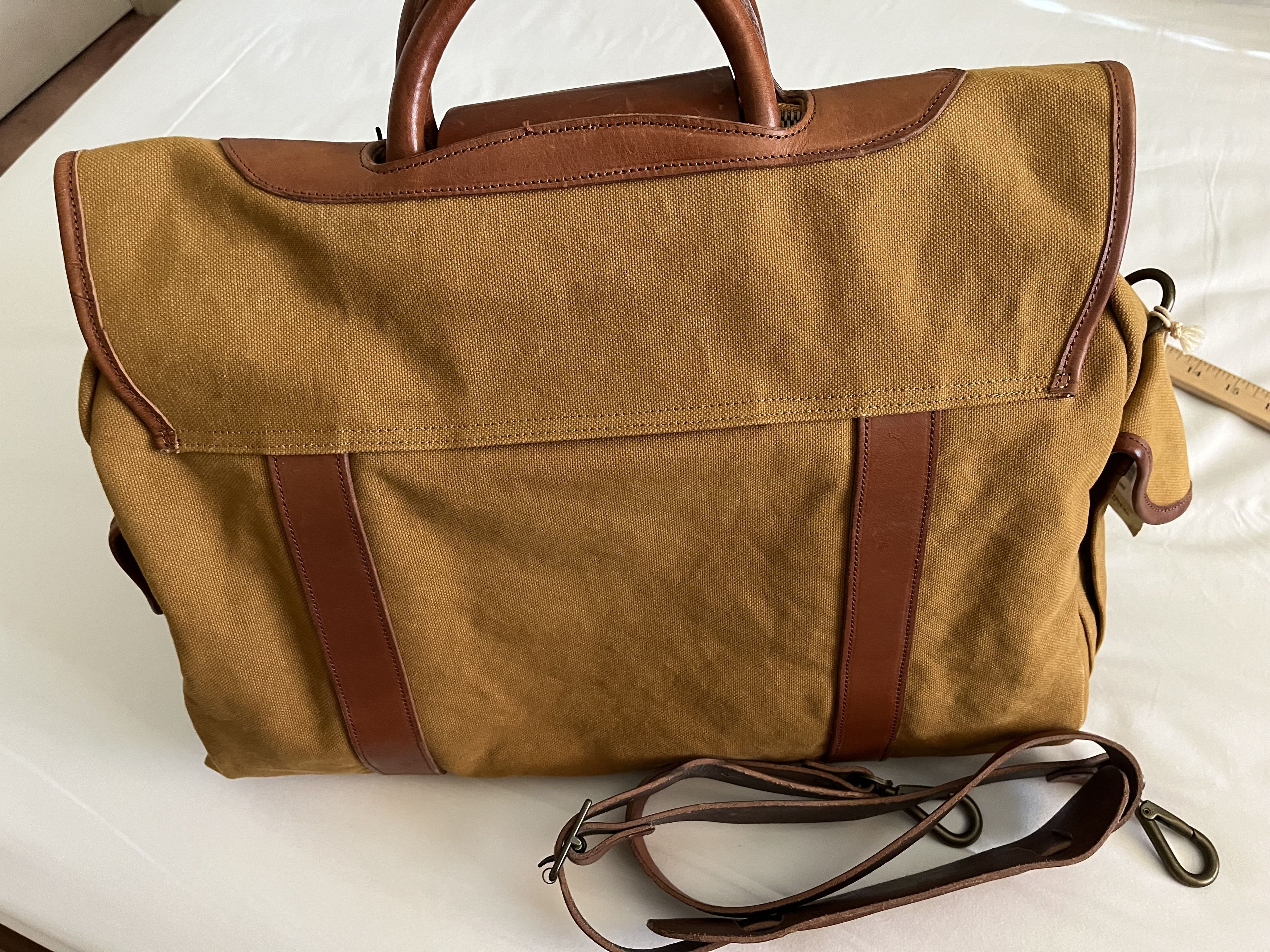 RRL Ralph Lauren Vintage RRL Canvas/Leather Shoulder Bag Size 26 - 4 Thumbnail