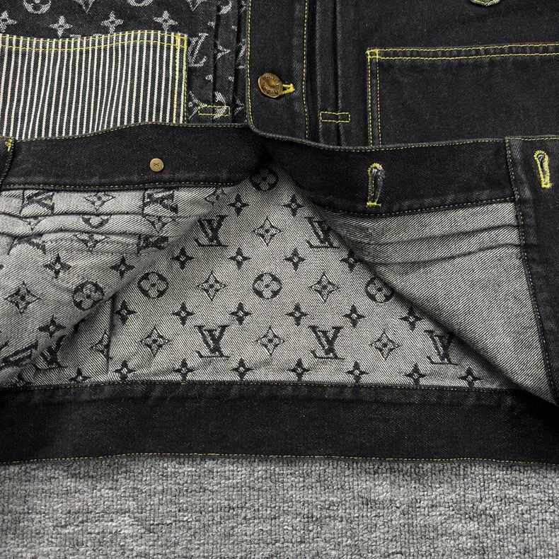 Louis Vuitton Louis Vuitton Patchwork black full-print denim jacket 2502- Size US M / EU 48-50 / 2 - 5 Thumbnail