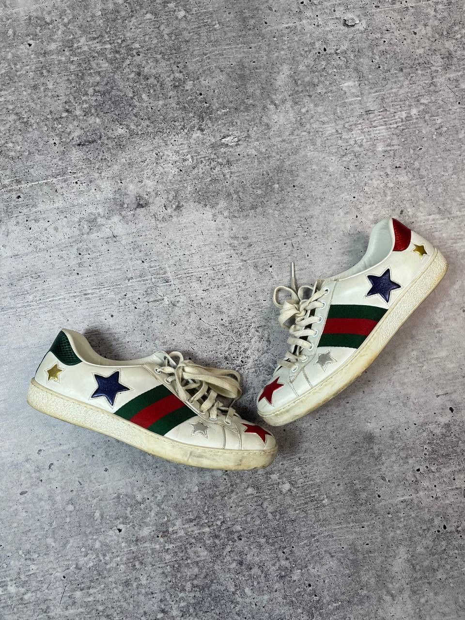 Gucci Gucci Ace Stars Low Top Sneakers Shoes Y2K Size US 7 / IT 37 - 2 Thumbnail