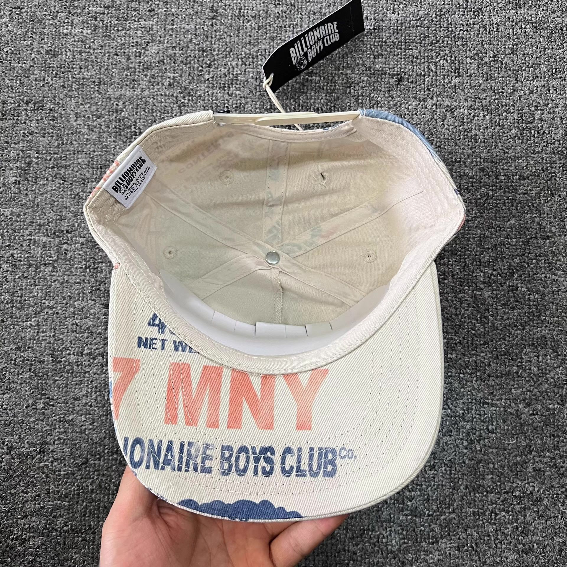Billionaire Boys Club BBC Print Vintage Logo Beach Theme Flat Brim Baseball Cap。Q7 Size ONE SIZE - 5 Thumbnail