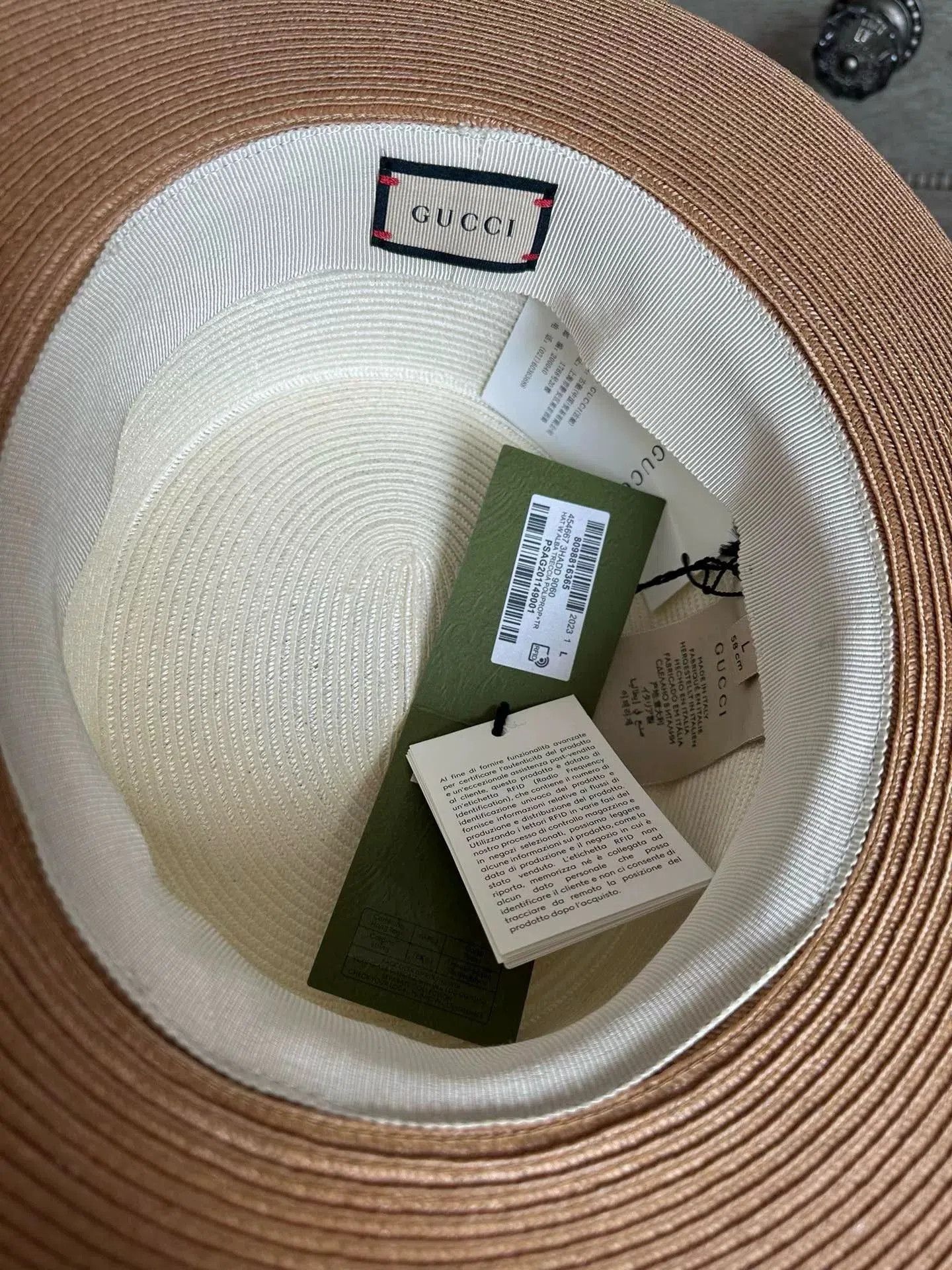 Gucci Gucci Color-Block Bow Straw Beach Hat. Size ONE SIZE - 3 Thumbnail