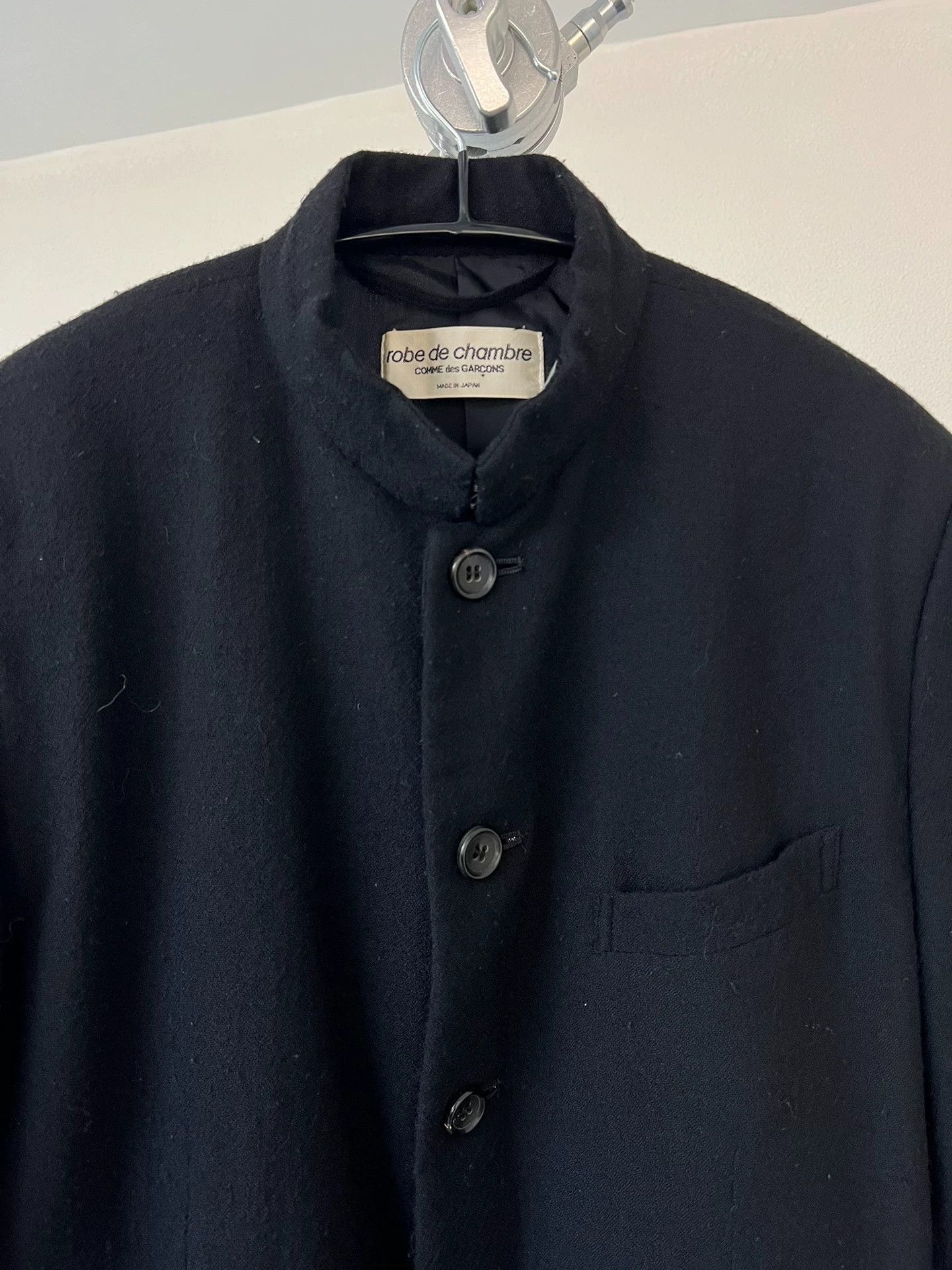 Comme des Garcons CDG Shoulder Pad Stand-collar Light Back Jacket Size L / US 10 / IT 46 - 3 Thumbnail