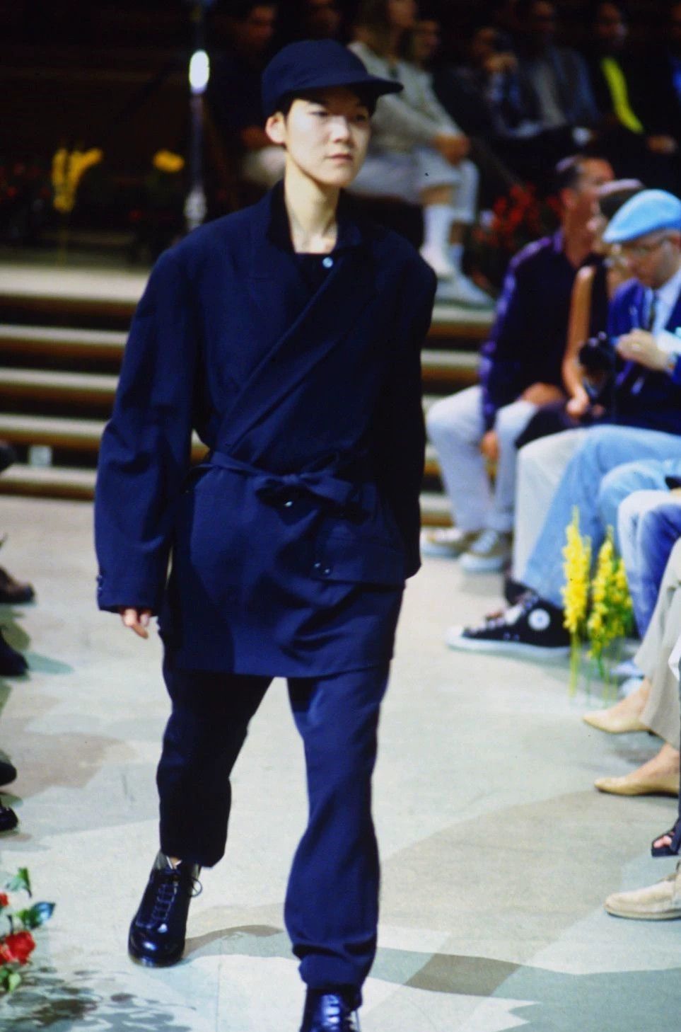Yohji Yamamoto Yohji Yamamoto 96SS Metal Snap Wool Jacket Navy Blue M Size US M / EU 48-50 / 2 - 2 Thumbnail