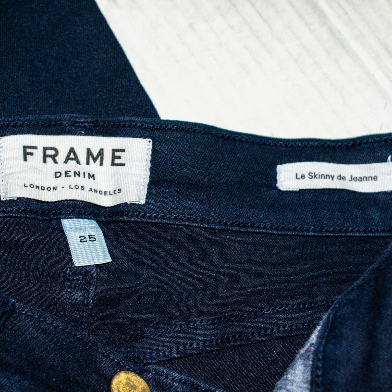 Frame Frame Denim Le Skinny de Jeanne Jeans Deep Blue Dive Size 25 Size 25" / US 0 / IT 36 - 4 Thumbnail