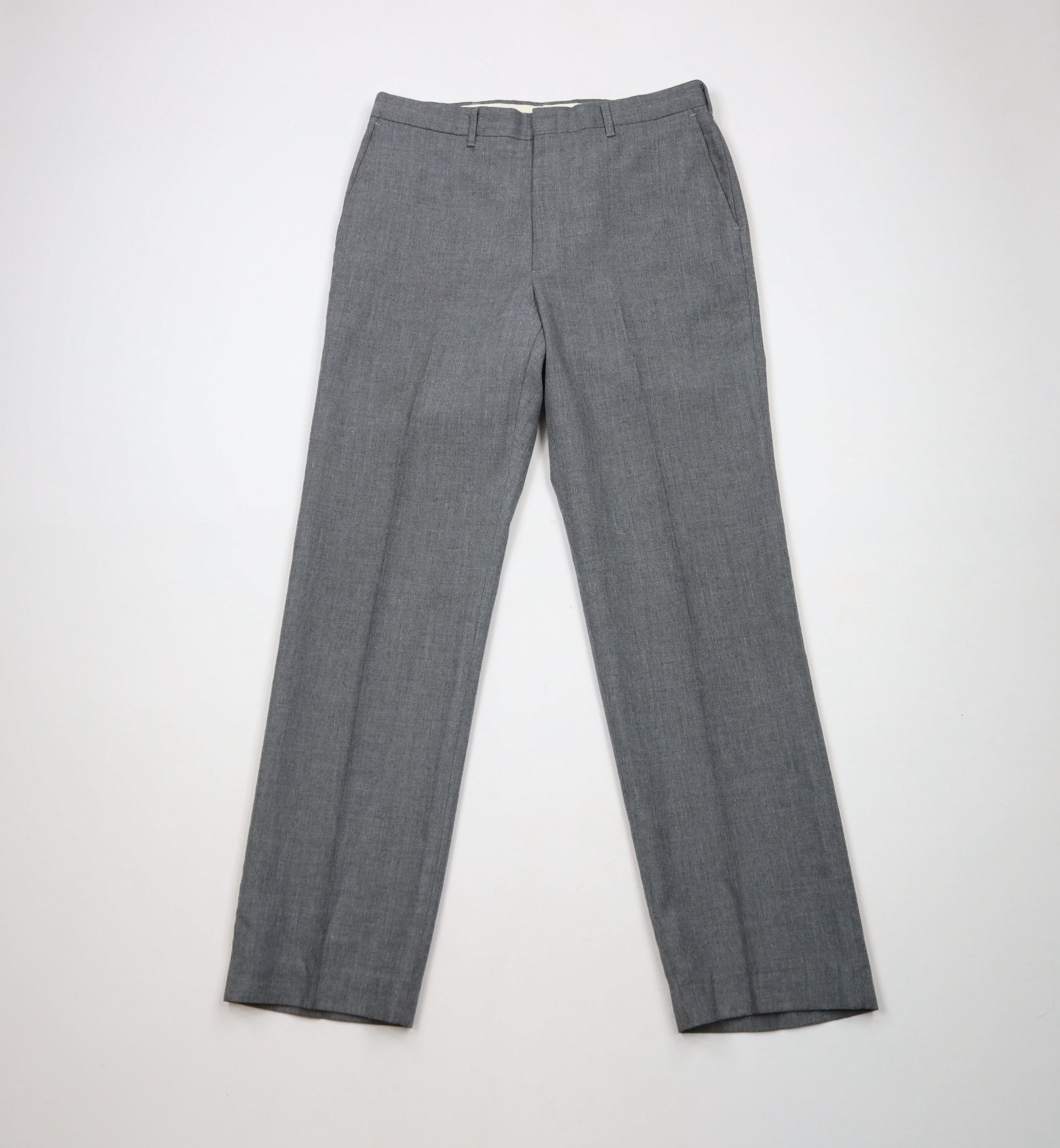 Vintage Vintage 70s Streetwear Chambray Flared Chino Pants Gray USA Size US 32 / EU 48 - 1 Thumbnail