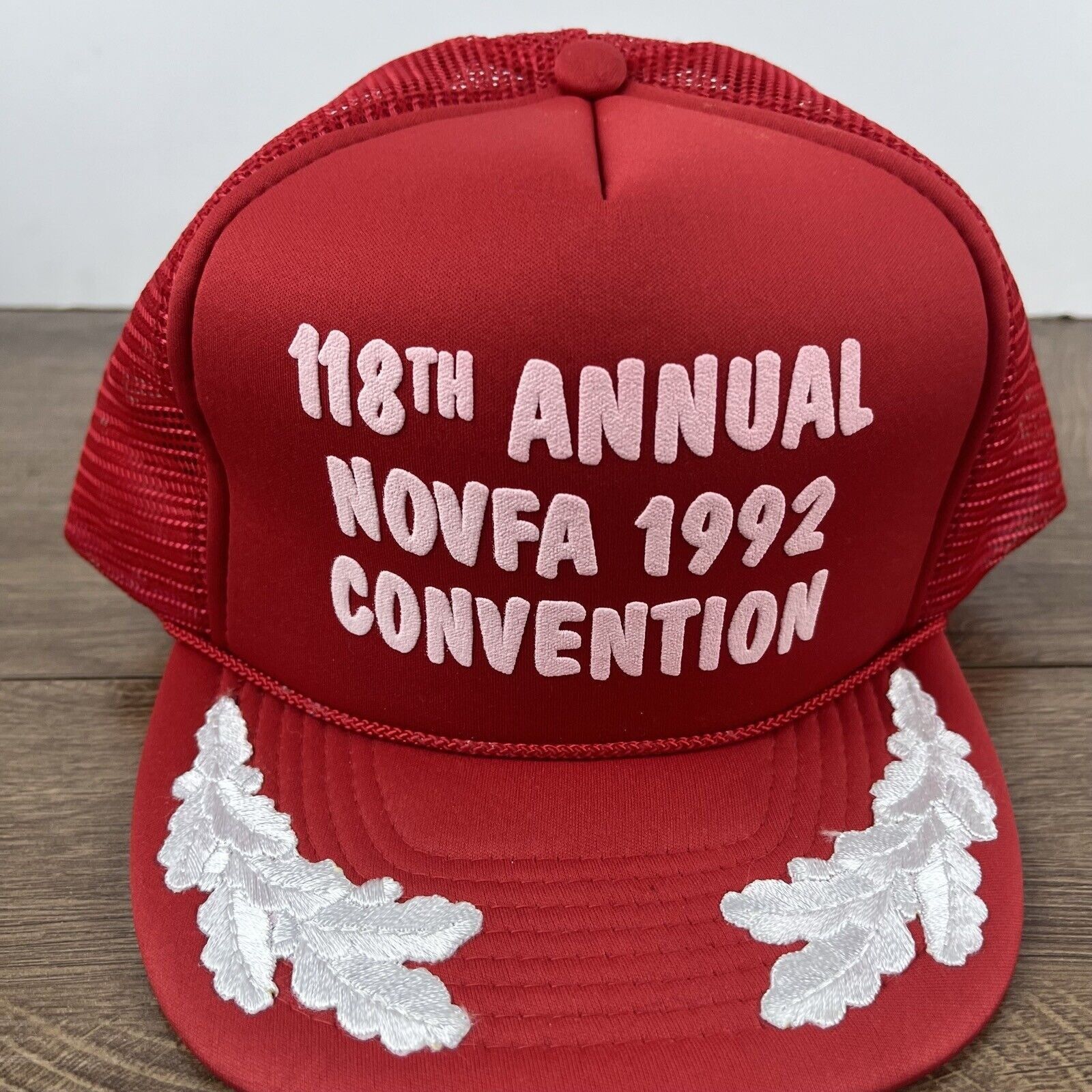 Other 118th Annual NOVFA Convention Hat 1992 Red Cap Adjustable Re Size ONE SIZE - 5 Thumbnail