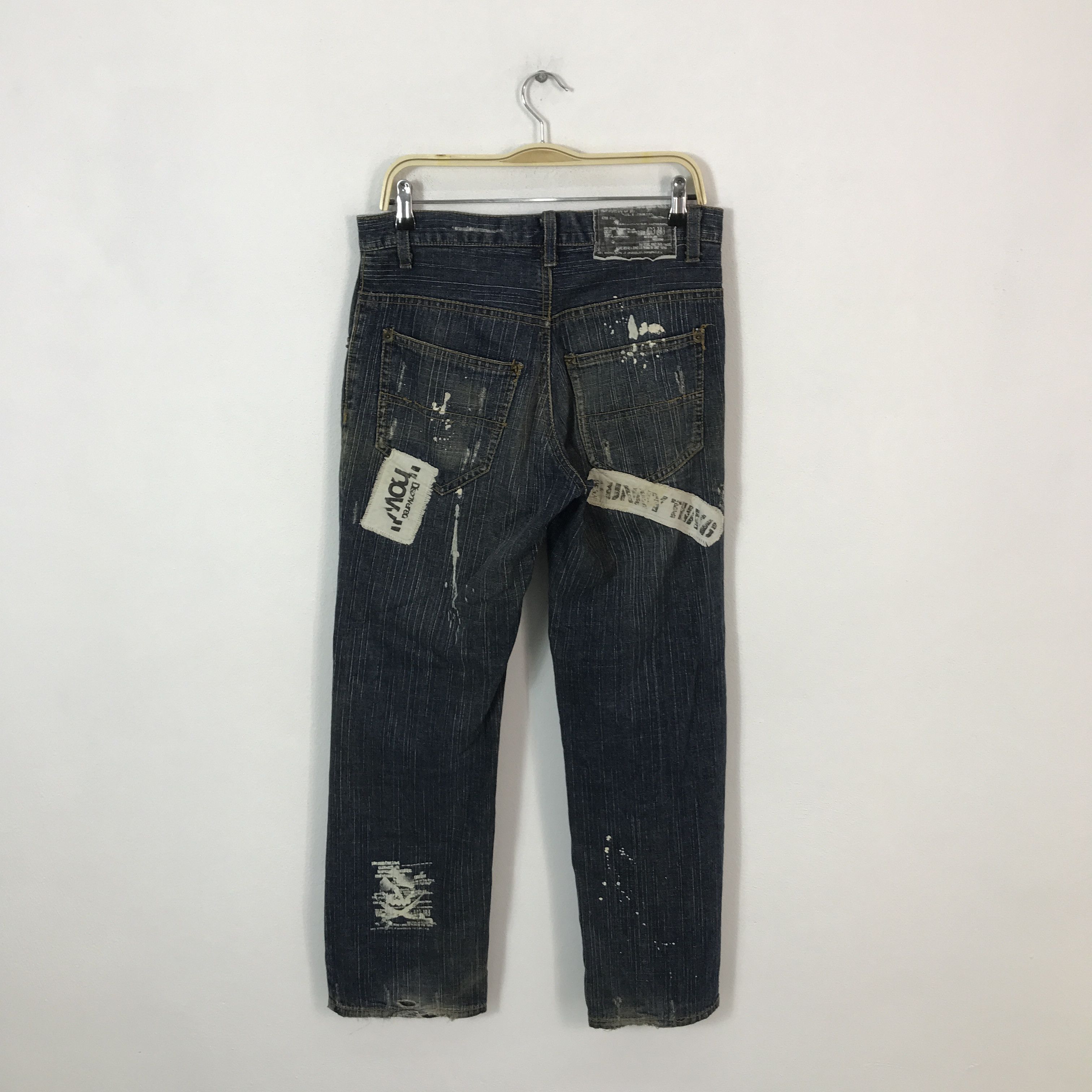Japanese Brand ifsixwasnine japan gri gri distressed jeans pants Size US 32 / EU 48 - 4 Thumbnail
