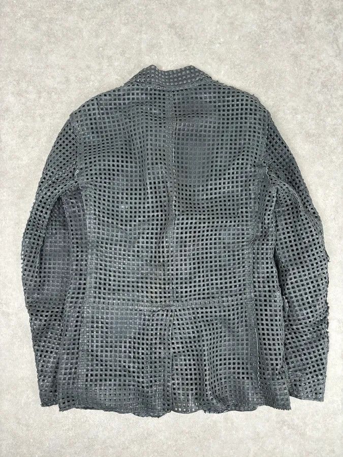 Dolce & Gabbana SS2011 Dolce & Gabbana Perfored Leather Blazer Jacket Size 42R - 5 Thumbnail