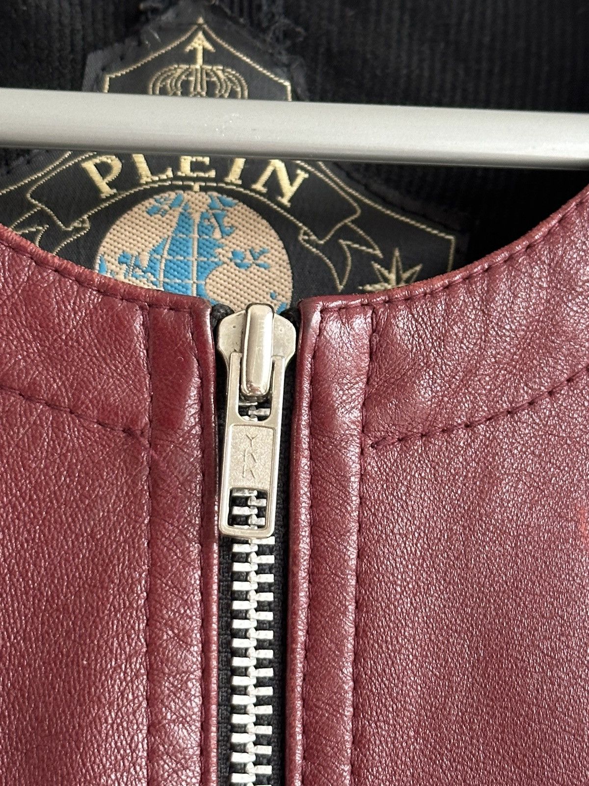 plein sud VTG PLEIN SUD AMOR France Leather Jacket Burgundy Size 40/8 Size M / US 6-8 / IT 42-44 - 13 Thumbnail