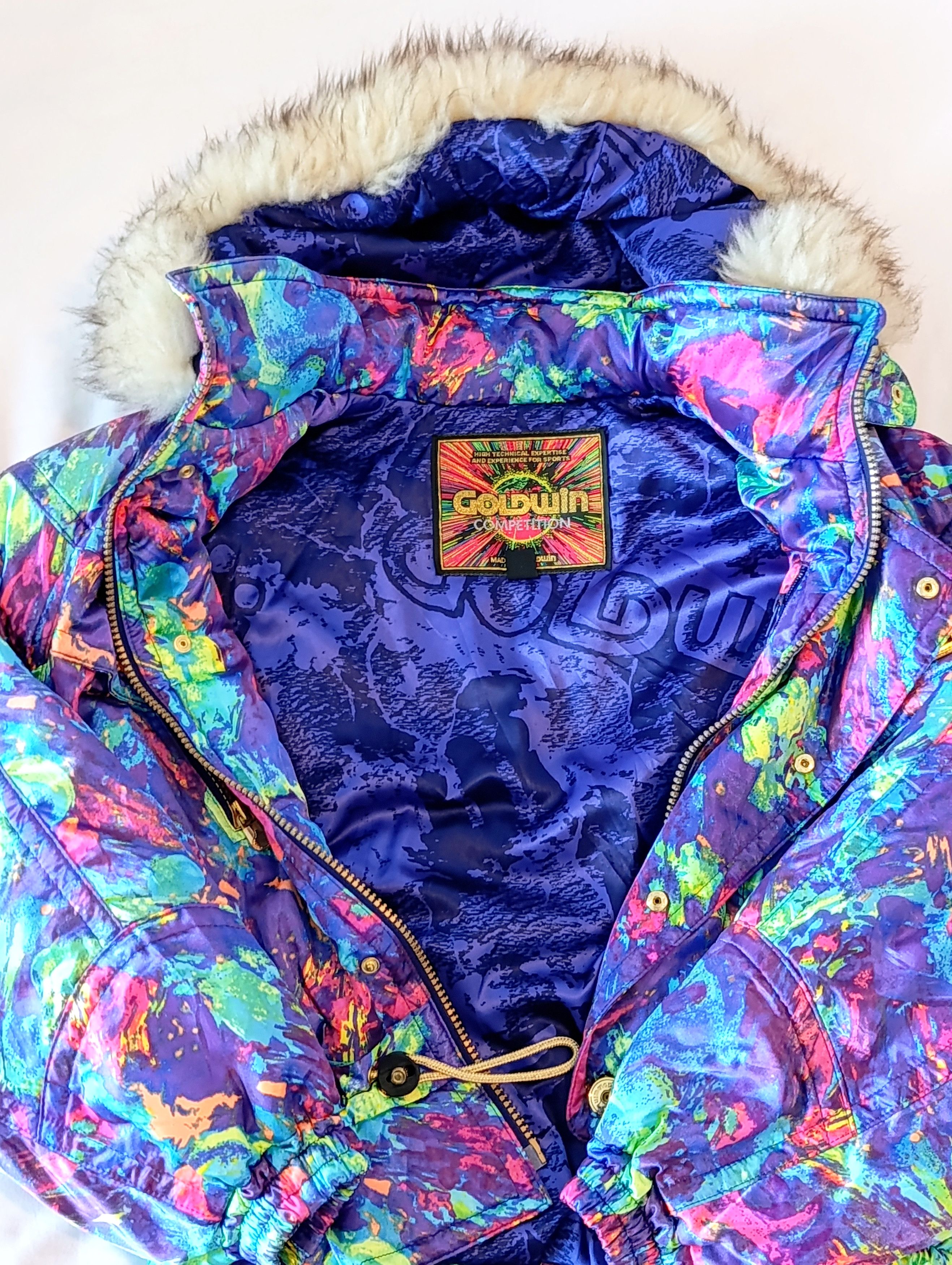 Goldwin 90s GOLDWIN "Electric Marble" Ski Jacket - Made in Japan Size US S / EU 44-46 / 1 - 3 Thumbnail