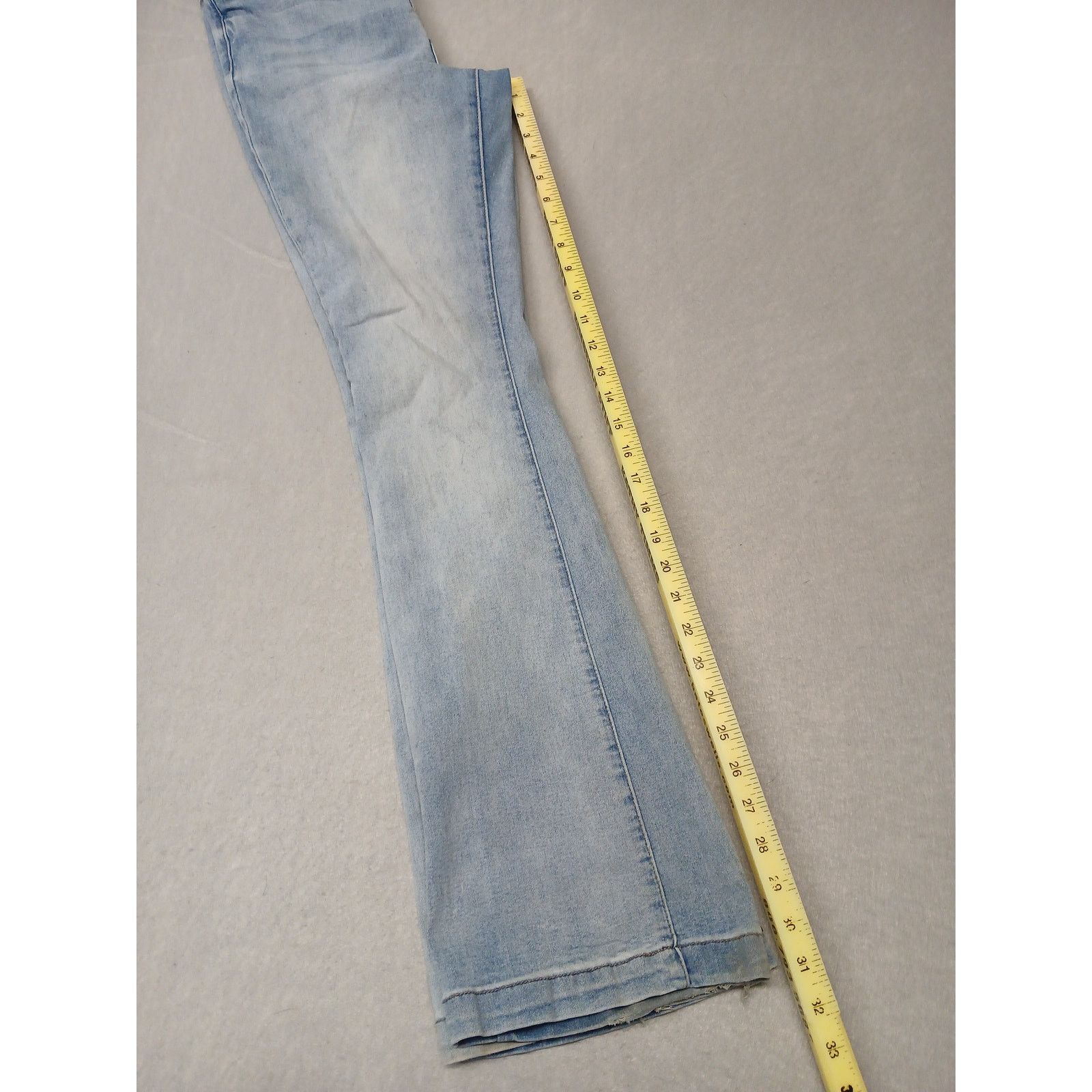 Other Zoe (9) Cotton Blend High Rise Flare Blue Denim Jeans Size 26" / US 2 / IT 38 - 2 Thumbnail