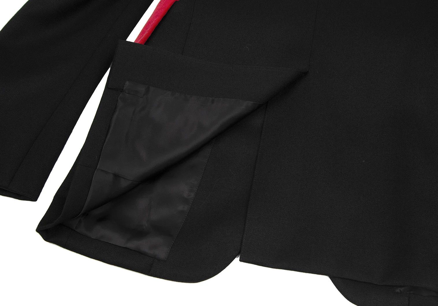 Comme des Garcons Homme Plus Two-tone Wool Flap Pocket Jacket in Black and Red, XS Size US XS / EU 42 / 0 - 12 Thumbnail