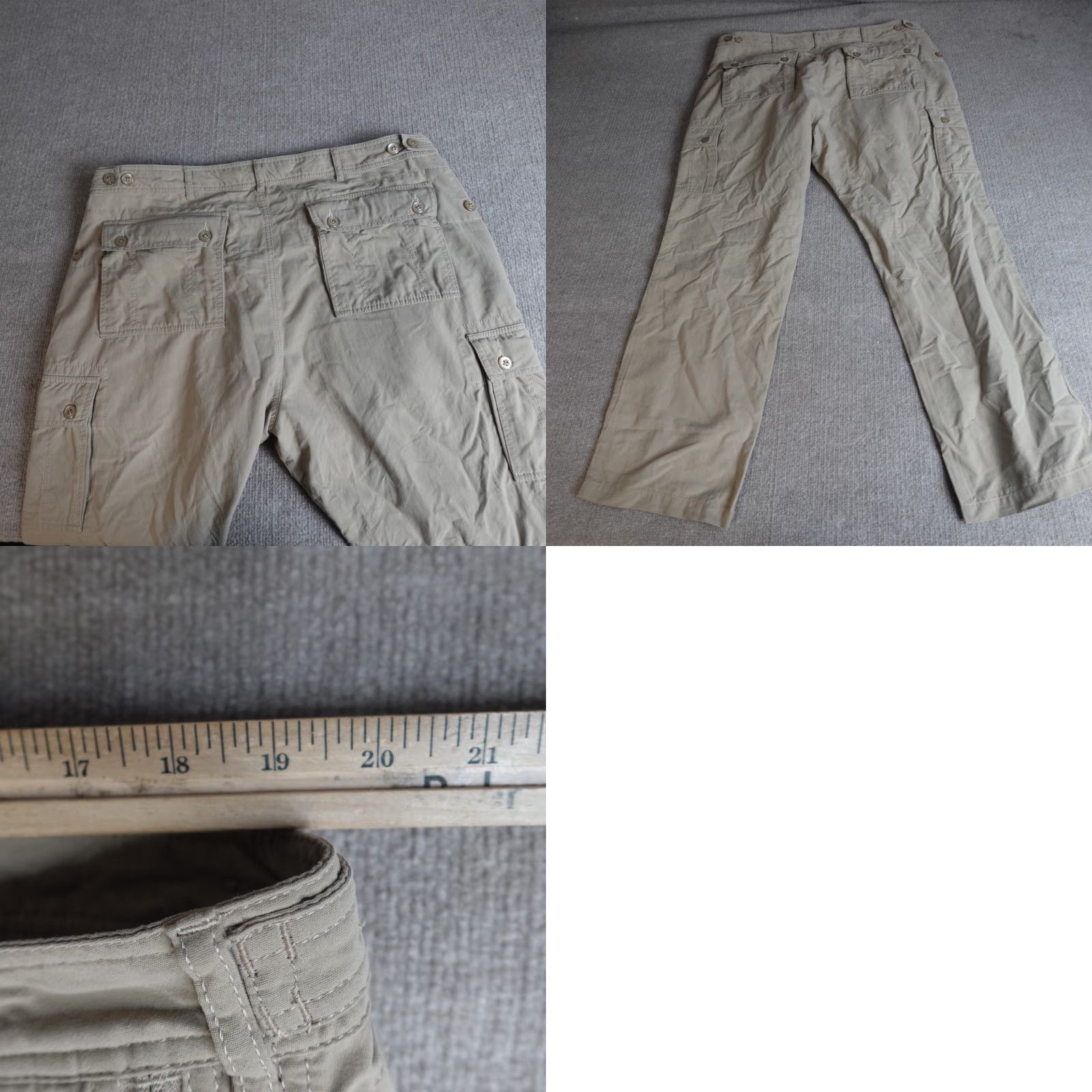 Vintage Clothing Arts Pants 38 x 30 Beige Nylon Cargo P^Cubed Pick Pocket Proof Cargo Pocket Regular Men Pants Butt Inseam 30 in Inseam 29–31 in Size US 38 / EU 54 - 10 Thumbnail
