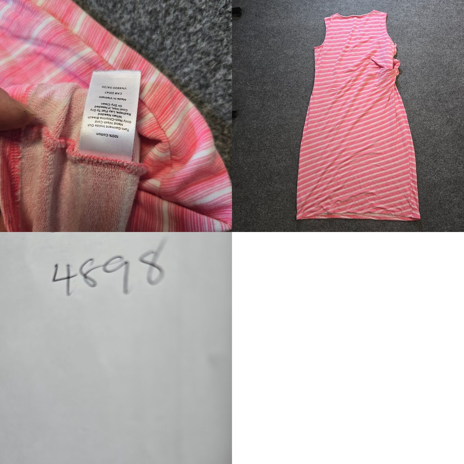 Talbots **Women's 0X Pink Striped Sheath Casual Stretch Dress** User: Women's 0X Pink Striped Sheath Casual Stretch Dress Size XL / US 12-14 / IT 48-50 - 8 Thumbnail