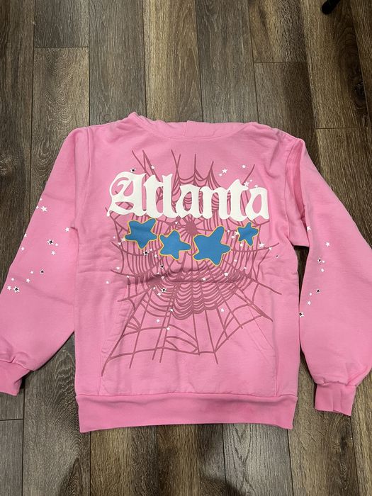 Sp5der Atlanta Hoodie Pink Men's - SS23 - US