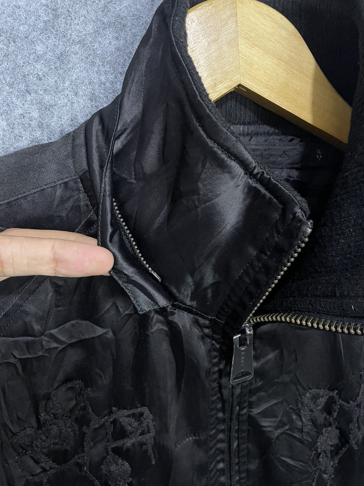 トップス rare FUGA Jesus Crucifix Glitter Coat Fuga “Glory Of God” Embroidered Crucifix Jacket